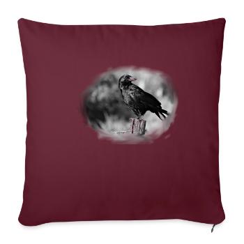 crow - Sofakissenbezug 45 x 45 cm - Burgunderrot - Vorne