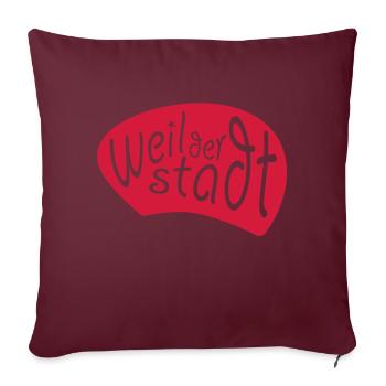 Parce que la ville - Housse de coussin décorative 45 x 45 cm - bordeaux - Devant
