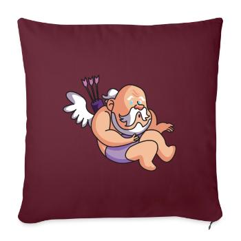 Ange drôle - Housse de coussin décorative 45 x 45 cm - bordeaux - Devant