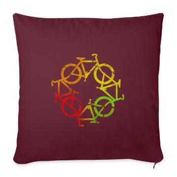 Fahrrad Neon rot - Sofakissenbezug 45 x 45 cm - Burgunderrot - Vorne