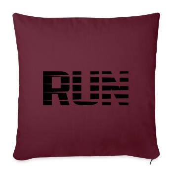 Run - Housse de coussin décorative 45 x 45 cm - bordeaux - Devant