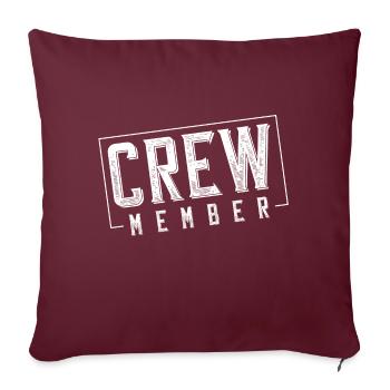 membre d'équipage - Housse de coussin décorative 45 x 45 cm - bordeaux - Devant