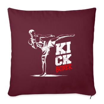 Kickboxing Sports de combat - Housse de coussin décorative 45 x 45 cm - bordeaux - Devant