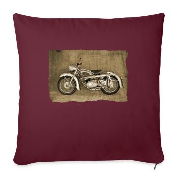 Moto allemande Oldtimer Photoart 1.0 - Housse de coussin décorative 45 x 45 cm - bordeaux - Devant