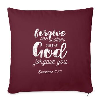 Jesus Spruch bibelvers - Sofakissenbezug 45 x 45 cm - Burgunderrot - Vorne