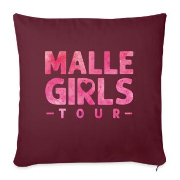 malle girls tour herz - Sofakissenbezug 45 x 45 cm - Burgunderrot - Vorne