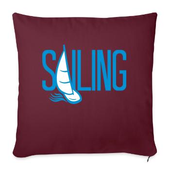 voile hobby bateau voilier voilier mer wa - Housse de coussin décorative 45 x 45 cm - bordeaux - Devant