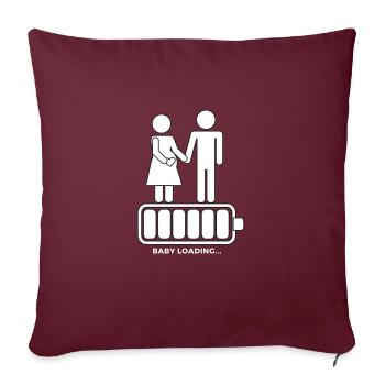 Baby Loading ! - Sofakissenbezug 45 x 45 cm - Burgunderrot - Vorne