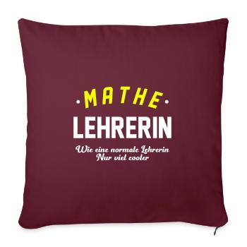 Mathe Lehrerin - Sofakissenbezug 45 x 45 cm - Burgunderrot - Vorne