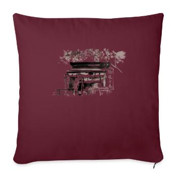 shop copie - Housse de coussin décorative 45 x 45 cm - bordeaux - Devant