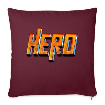 Hero Typography - Sofakissenbezug 45 x 45 cm - Burgunderrot - Vorne