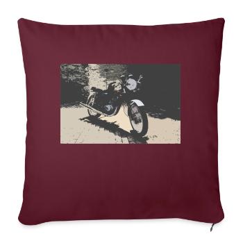 Fresque MZ TS - Housse de coussin décorative 45 x 45 cm - bordeaux - Devant