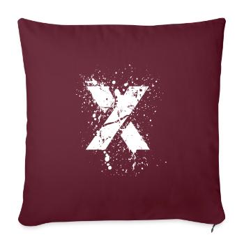 White X | Symbole | Design | Cadeaux - Housse de coussin décorative 45 x 45 cm - bordeaux - Devant