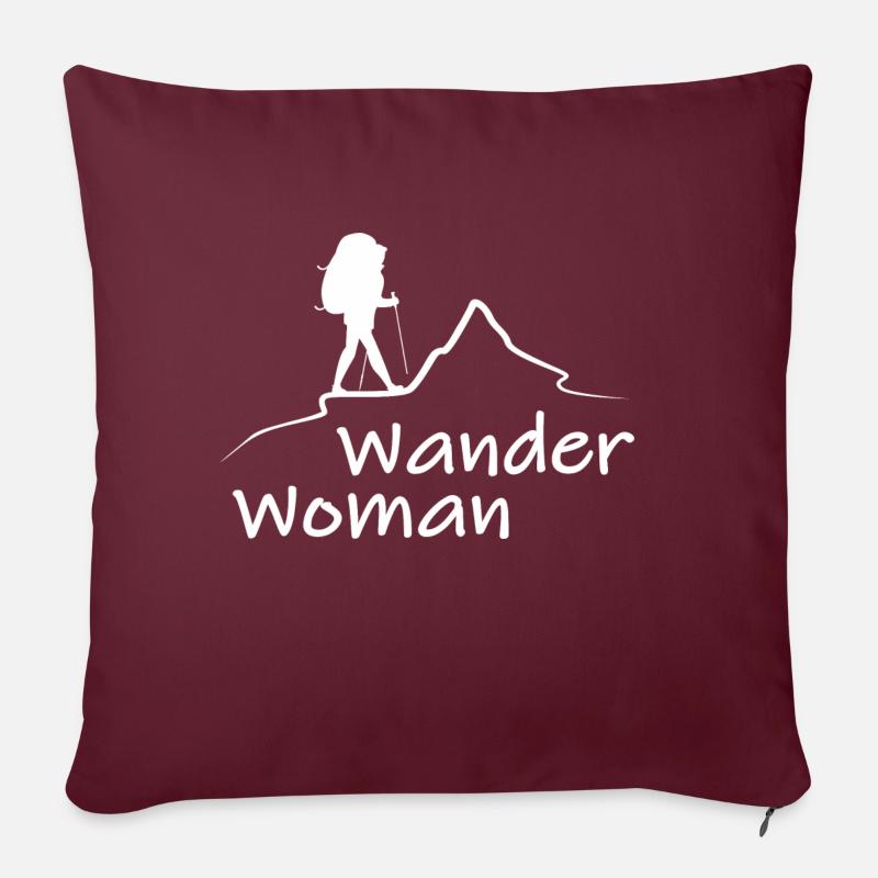 Wander Woman - Sofakissenbezug 45 x 45 cm - Burgunderrot