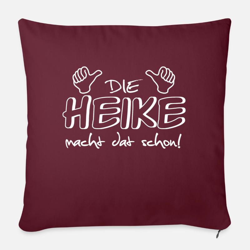 heike - Sofakissenbezug 45 x 45 cm - Burgunderrot