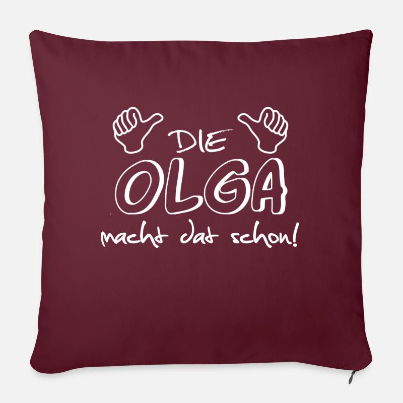 olga - Sofakissenbezug 45 x 45 cm - Burgunderrot