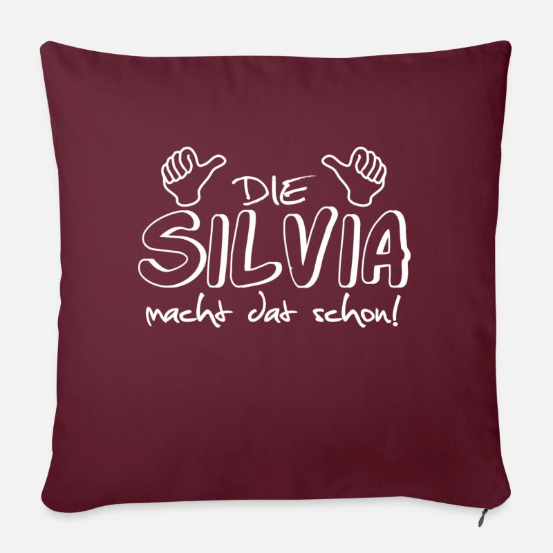 silvia - Sofakissenbezug 45 x 45 cm - Burgunderrot