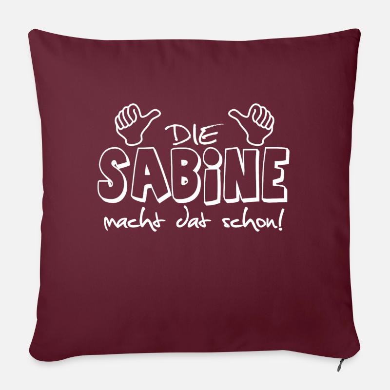 sabine - Sofakissenbezug 45 x 45 cm - Burgunderrot