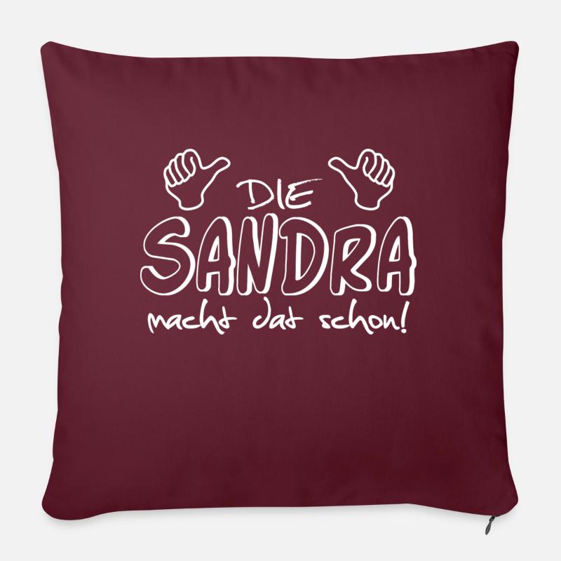 Sandra - Sofakissenbezug 45 x 45 cm - Burgunderrot