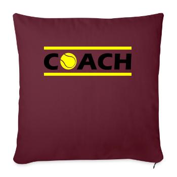tennis coach - Housse de coussin décorative 45 x 45 cm - bordeaux - Devant