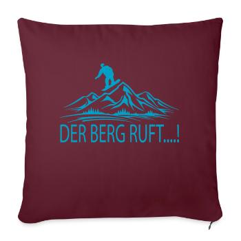 Snowboard Snowboarder - Sofakissenbezug 45 x 45 cm - Burgunderrot - Vorne