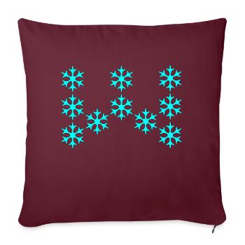 hiver - Housse de coussin décorative 45 x 45 cm - bordeaux - Devant