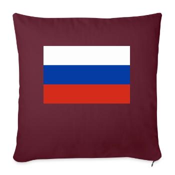 Russische Flagge - Sofakissenbezug 45 x 45 cm - Burgunderrot - Vorne