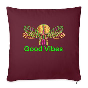 Neon Fly Disco Tenue - Housse de coussin décorative 45 x 45 cm - bordeaux - Devant