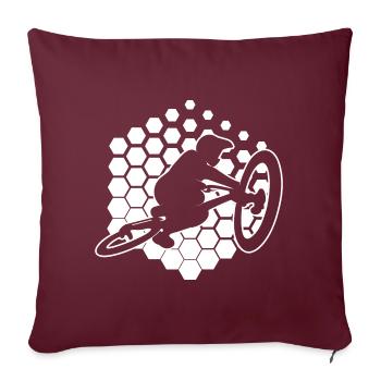 Cyclistes Vététistes Hommes Cyclisme - Housse de coussin décorative 45 x 45 cm - bordeaux - Devant