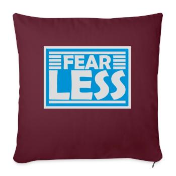 fearless Text Zitat Design - Sofakissenbezug 45 x 45 cm - Burgunderrot - Vorne