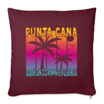 Punta Cana Dominican Republic - Sofakissenbezug 45 x 45 cm - Burgunderrot - Vorne
