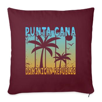 Punta Cana Dominican Republic - Sofakissenbezug 45 x 45 cm - Burgunderrot - Vorne