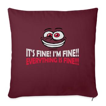 Tout va bien devis - Housse de coussin décorative 45 x 45 cm - bordeaux - Devant