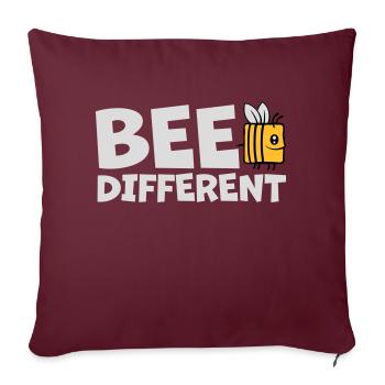 bee different saying quote - Sofa pillowcase 17,3'' x 17,3'' (45 x 45 cm) - burgundy - Front