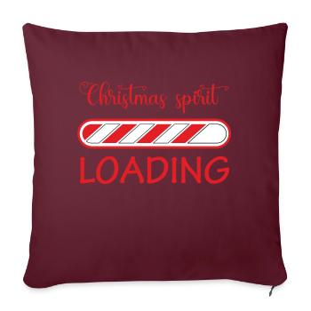 Christmas spirit loading - Sofakissenbezug 45 x 45 cm - Burgunderrot - Vorne