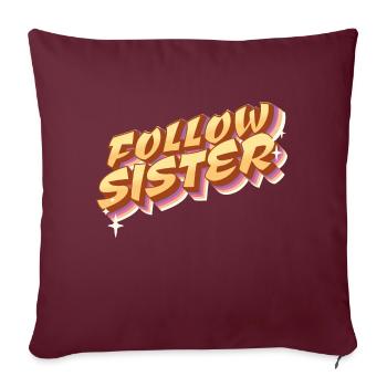 Suivez Sister - Vous jouez du 2e violon - Housse de coussin décorative 45 x 45 cm - bordeaux - Devant