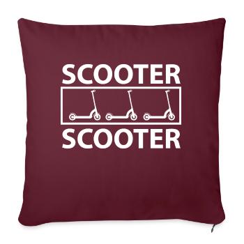 E-Scooter E-Roller Scooter - Housse de coussin décorative 45 x 45 cm - bordeaux - Devant
