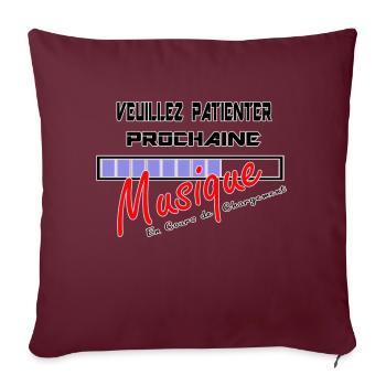 Logo Musique en Chargement ! - Housse de coussin décorative 45 x 45 cm - bordeaux - Devant