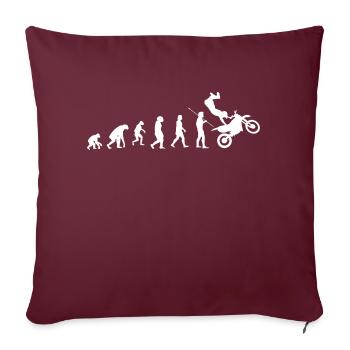 Évolution du motocross - Housse de coussin décorative 45 x 45 cm - bordeaux - Devant