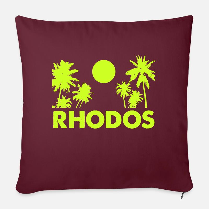 rhodos - Sofakissenbezug 45 x 45 cm - Burgunderrot