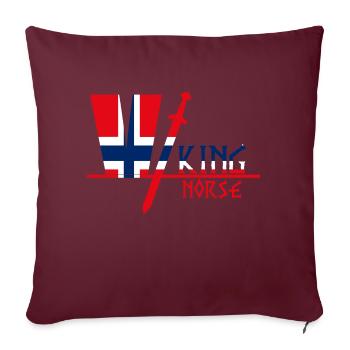 Norvège Viking - Housse de coussin décorative 45 x 45 cm - bordeaux - Devant