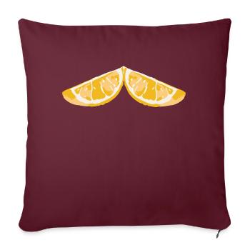 Citrons - Housse de coussin décorative 45 x 45 cm - bordeaux - Devant