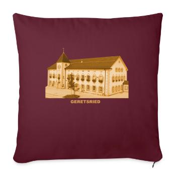 Hôtel de ville de Geretsried Haute-Bavière Bad Tölz Bavière - Housse de coussin décorative 45 x 45 cm - bordeaux - Devant