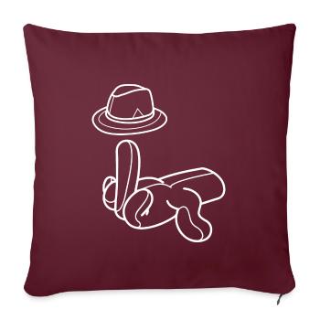 Mittelfinger Hut Comic Hand Geschenk - Sofakissenbezug 45 x 45 cm - Burgunderrot - Vorne