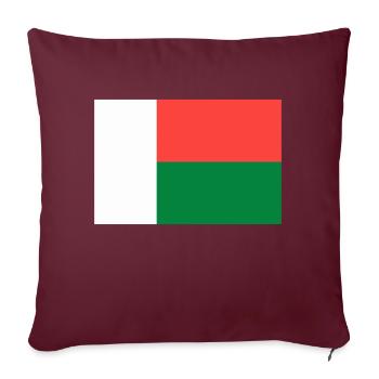 Drapeau Madagascar - Housse de coussin décorative 45 x 45 cm - bordeaux - Devant