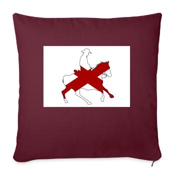 Cowboy drapeau de l’État de l’Alabama - Housse de coussin décorative 45 x 45 cm - bordeaux - Devant