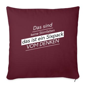 witzige Sprüche lustige Sprüche - Sofakissenbezug 45 x 45 cm - Burgunderrot - Vorne