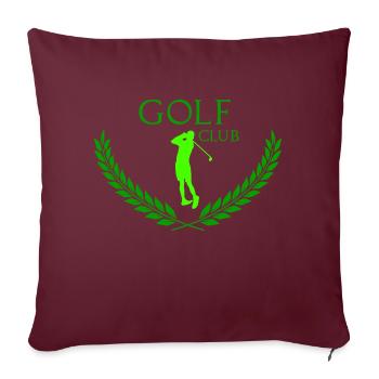 Club de golf - Housse de coussin décorative 45 x 45 cm - bordeaux - Devant