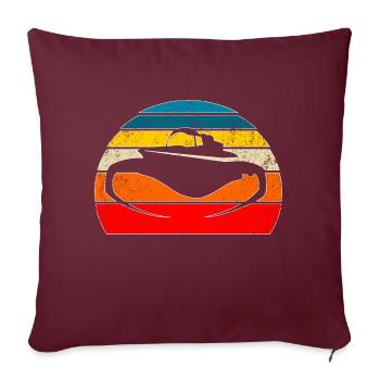 Bateau de course de bateau Boat Riding Lover - Housse de coussin décorative 45 x 45 cm - bordeaux - Devant
