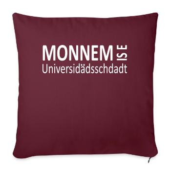 Mannheim Monnem Mannheimat - Housse de coussin décorative 45 x 45 cm - bordeaux - Devant